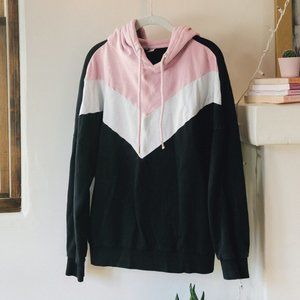 H&M Pink Black White Hoodie